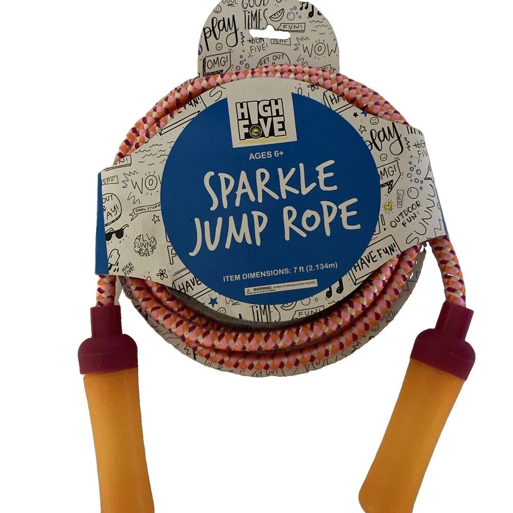 High Five 7 Ft Jump Rope Multicolor Kids Exercise Outdoor Toy Brand New